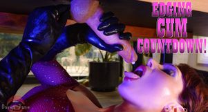 Latex Glove Edging Handjob Cum Countdown